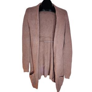 Love Tree Women's Long Sleeve Open Front Cardigan Sweater w/Pockets Size L Pink